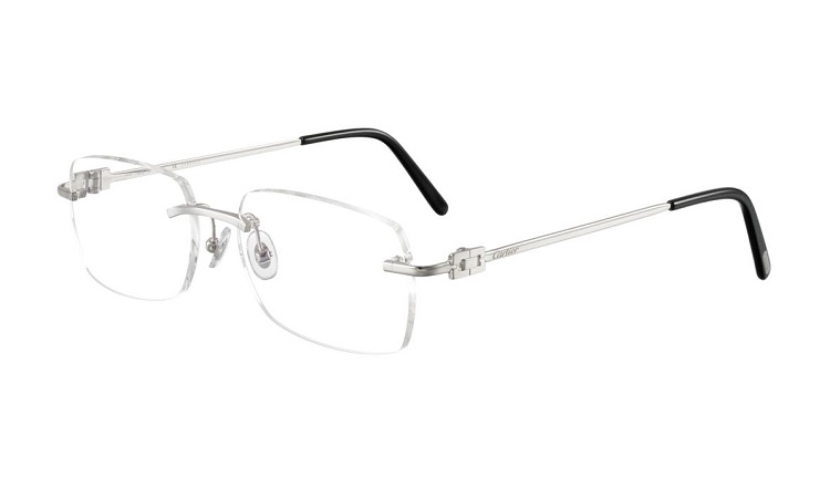 gold rimless cartier glasses