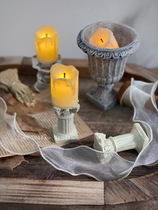 FUDABao | electronic candle light ins vintage mini made small candlestick small night light posing prop decoration