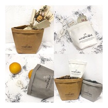 ins wind English letters washable Kraft paper bag Home storage bag swing props bed and breakfast coffee shop decoration