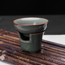 Dragon Springs Green Porcelain Retro Wind Stove Tea Leaking Power Tea Accessories Tea Accessories Tea Filter Separation Set Group Ceramic Bottom to Zero