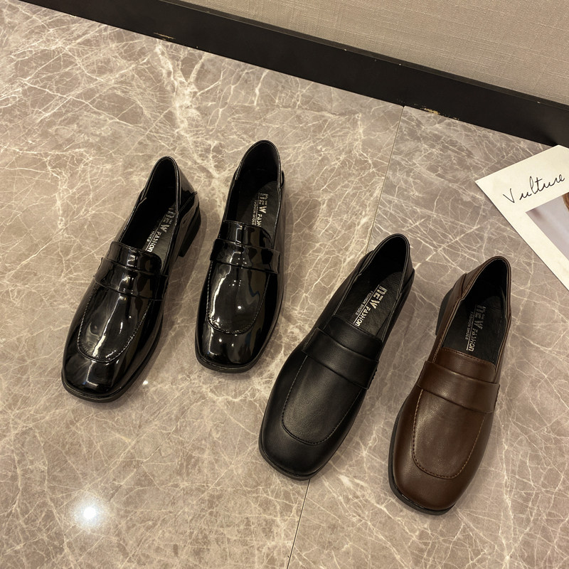 British style small leather shoes women's 2021 spring new Korean version all-match college style Japanese style ins trendy flat single shoes