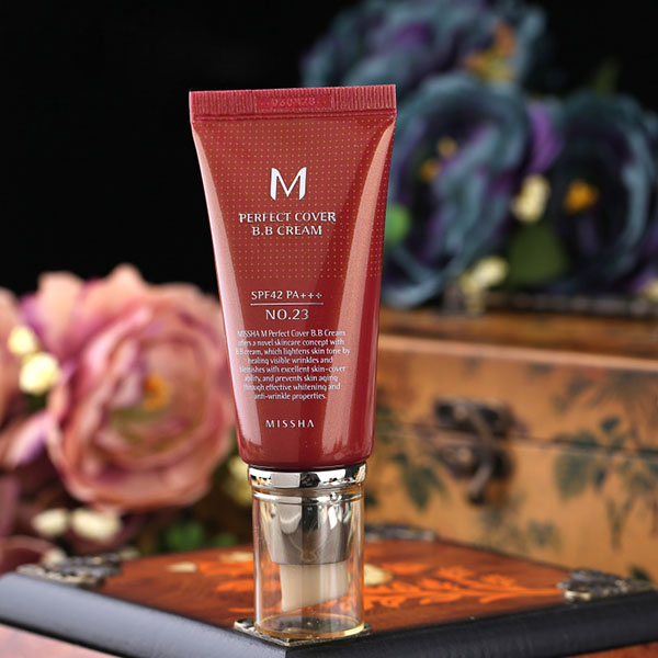 Hàn Quốc nhập khẩu chính hãng M Perfect cover bb cream bb cream hai số màu kem nền sugao