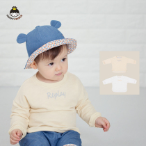 Baby boys and girls round neck loose pullover baby cotton warm T-shirt autumn summer clothing base shirt spring and autumn coat