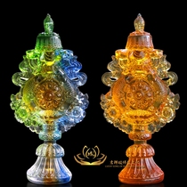 Eight Auspicious Eight auspicious auspicious collection eight auspicious combination glazed eight auspicious glazed glass Buddha tools Temple supplies