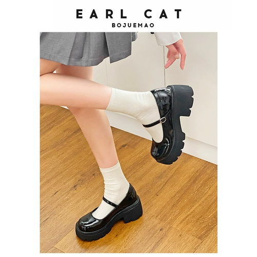 伯爵猫 Обувь для кожаной обуви, летние высокие туфли на платформе, из натуральной кожи