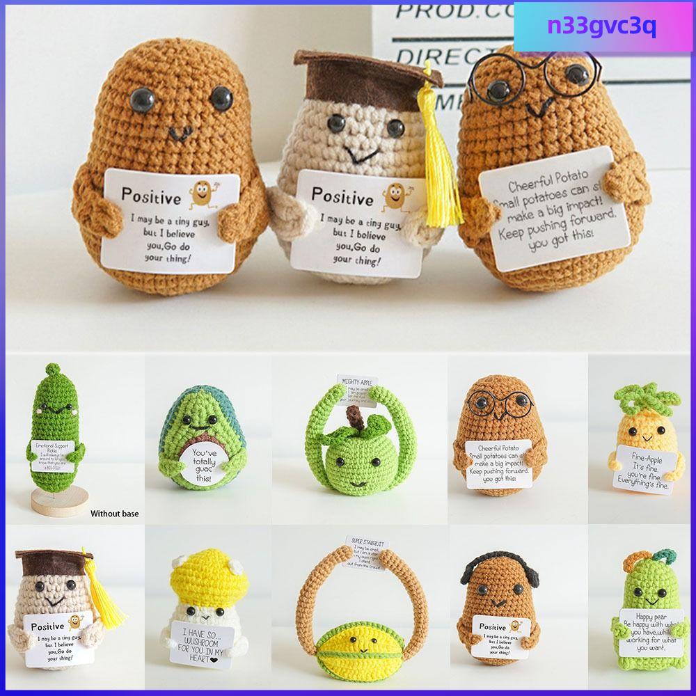 COD】Funny Positive Potato Wool Knitting Doll with-Taobao