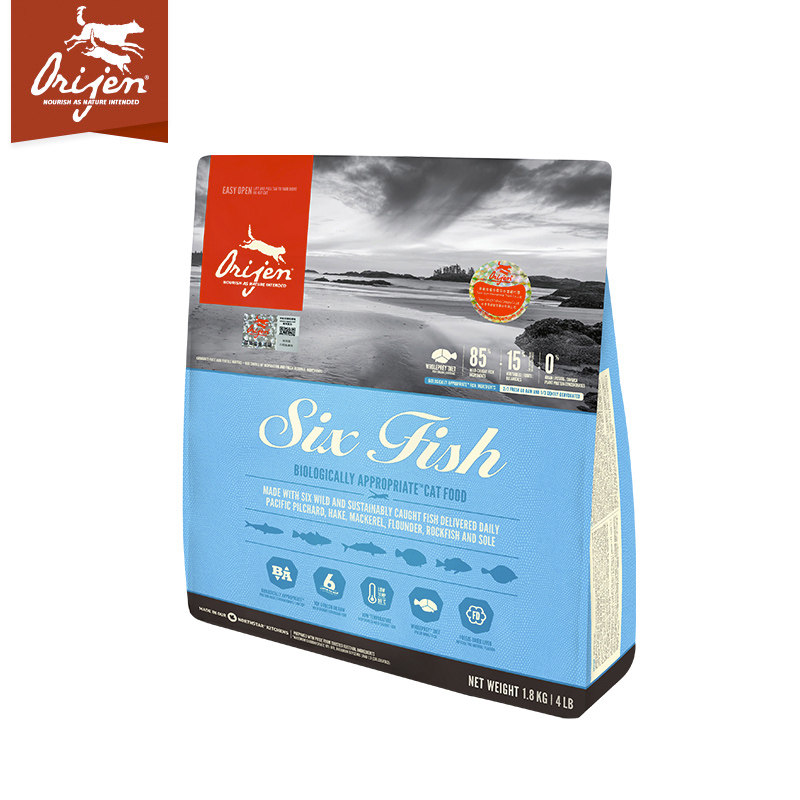 Orijen eager cat food Canada imports natural grain-free 6 kinds of fish adult cat kitten food general cat food 1 8kg