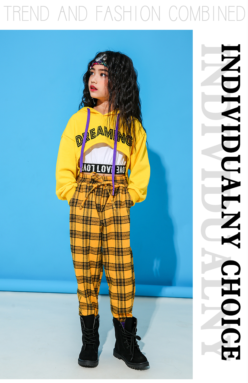Trang phục khiêu vũ cho trẻ em gái hip-hop set hip-hop cho trẻ em Trang phục hip-hop hip-hop cho bé gái áo len bé trai