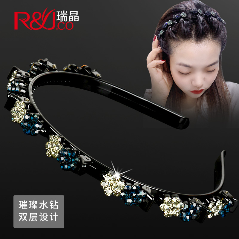 Hairclip top clip bangs fixed artifact shape clip hair hoop female clip broken hair with teeth non-slip braided hair head hoop