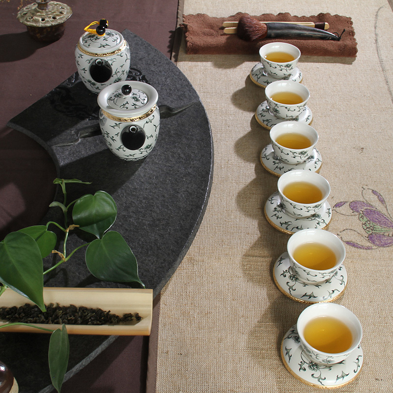 A garden international collection of 6 set of ceramic tea set home tea set gift boxes of A complete set of kung fu tea set