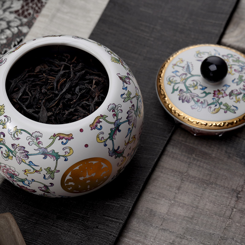 Ceramic tea pot small seal was born in a rich garden international flower tea all the mini moistureproof pot