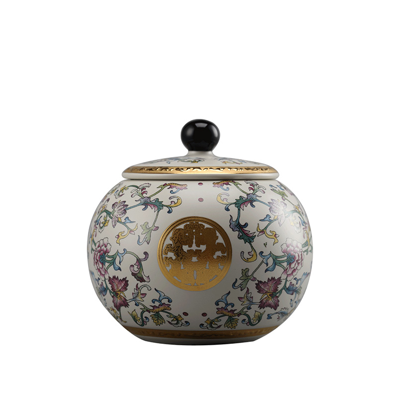 Ceramic tea pot small seal was born in a rich garden international flower tea all the mini moistureproof pot