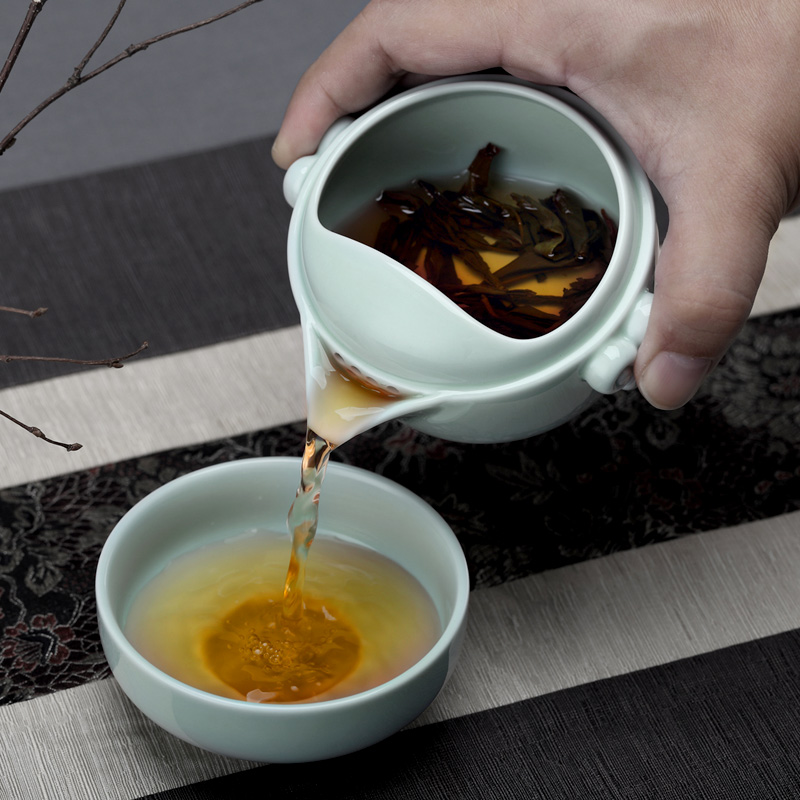 A garden international ceramic crack crack cup cup A pot of A portable kung fu tea tureen crack cup