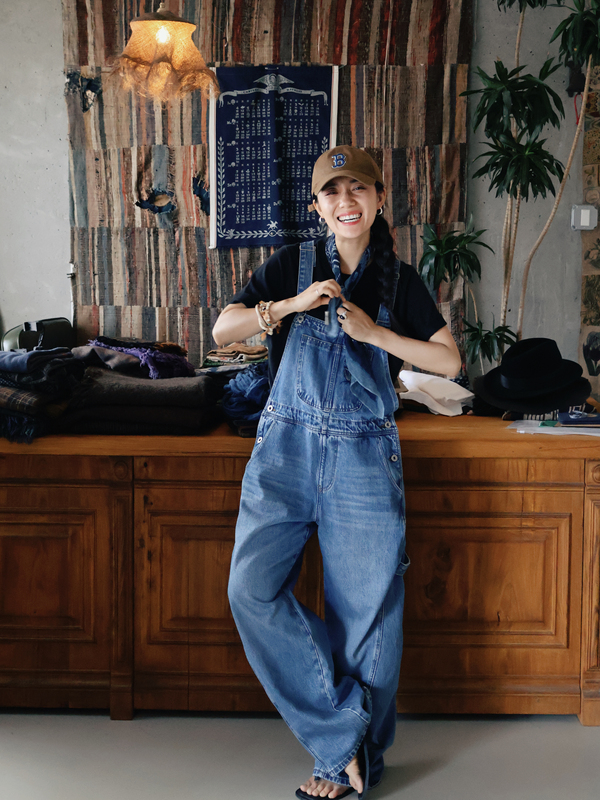 Yamashita Shiro "Ten Years Series · Part Three" Wolfflower Embroidery Pure Cotton Denim Loose-Fit Overalls Yamashita Shiro "Ten Years Series · Part Three" Wolfflower Embroidery Pure Cotton Denim Loose-Fit Overalls