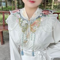 Blue Butterfly cloud embroidery embroidery and heavy shawl embroidery embroidery embroidery embroidery embroidery embroidery embroidery embroidery of Chu Han Yun