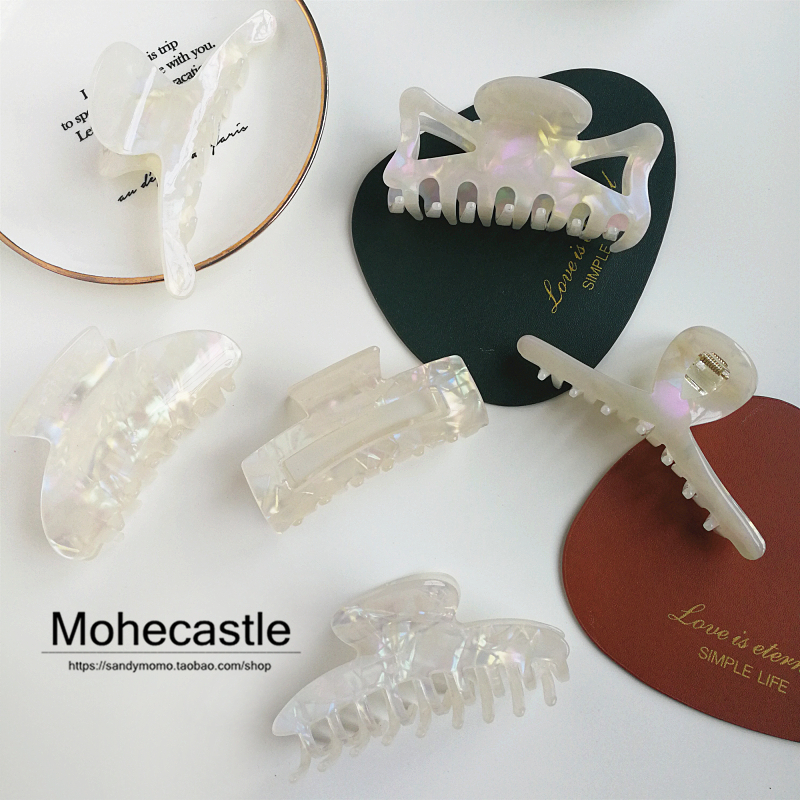 Mohe Super Mermaid Ji~Korean Acetate Clip Temperament Simple Back of the Head Hair Catch Ponytail Hairpin Hairpin