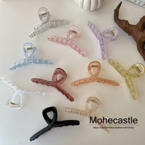 Mohe hazy matte texture ~ frosted grasping clip Korean style back head plate hairpin bath ponytail hair grasping hair accessories female