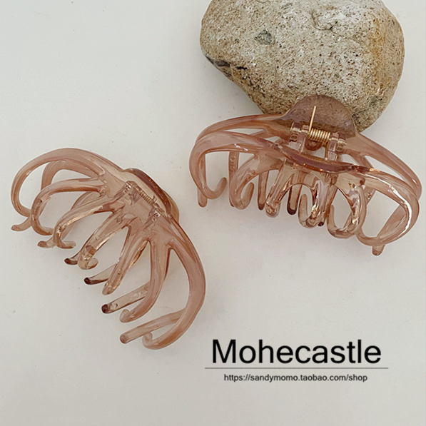 Mohe Winter Temperament ~ Jellyfish Styling Style Grip Clip Large Disc Hair Rear Brain Spoon Grip Clip Shark Clip Hair Accessories Woman