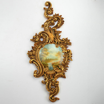 European retro carved painted decorative wall decoration Sofa background wall Gold classical decorative painting pendant wall decoration