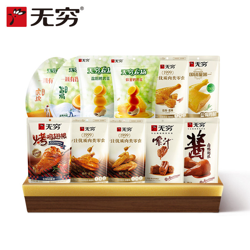 Infinite Meat Snacks Gift Pack: Ready-To-Eat Chicken Legs, Chicken Wings, Egg Tips, Quail Eggs, Braised Eggs, Duck Wing Roots, Duck Neck