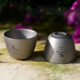 Дорожный портативный чайный сервиз, портативная чайная чашка, металлическая стопка, 50 мл