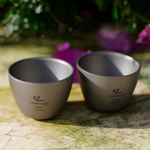 Дорожный портативный чайный сервиз, портативная чайная чашка, металлическая стопка, 50 мл