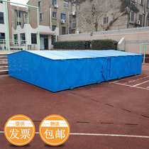 School sponge high jump pad protective shed 6 4m4 4m Jinling with the same waterproof shed 5 4m3 4m pad bracket