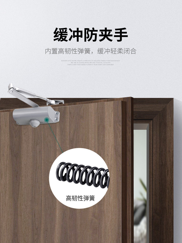 Door Closer Hydraulic Buffer Automatic Door Closing Device for Home and Outdoor Doors, Fire Door Damper Spring