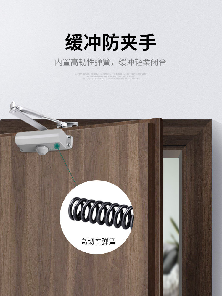 Hydraulic Buffer Door Closer for Home Use, Automatic Door Closing and Positioning Device, Magic Tool for Wooden Doors, Iron Doors, Fire Doors, Spring