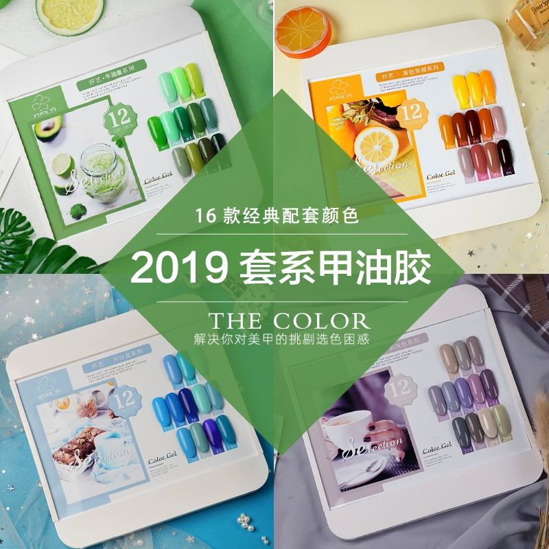 Fiber Art Nail Shop Special Phot Liệu pháp Nail Ba Lan Nail Nail Keo Cat Eye Gel Làm móng tay nhỏ Bộ 12 Chai Cây - Sơn móng tay / Móng tay và móng chân