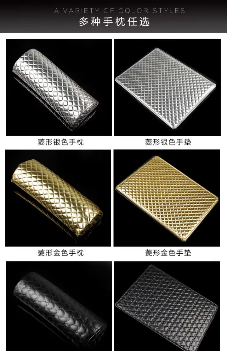 Sợi nghệ thuật móng tay móng tay gối đặt pad tay gối cửa hàng đặc biệt cổ tay pad kim cương tình yêu có thể tháo rời bộ làm móng 12 món