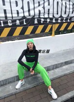 Bar ds costumes green tide brand interactive hip-hop handsome custom logo three-piece suit