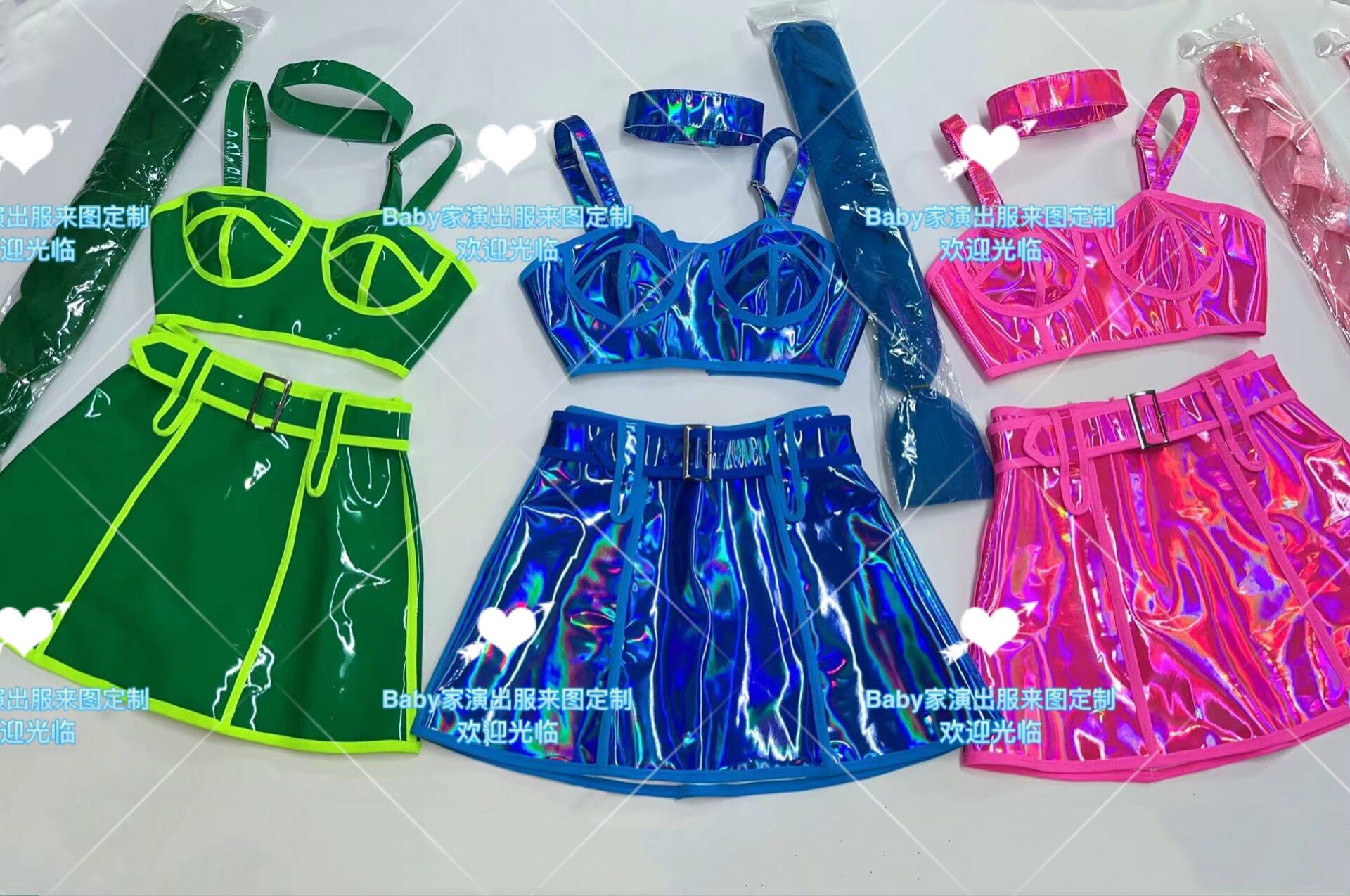 Nightclub laser gogo costumes bar colorful ds dance team dj stage costumes non-refundable