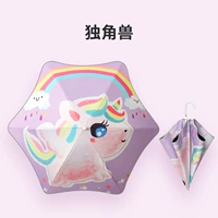 Единорог округлый детский зонтик [Anti -Light Strip+Anti -Styband Hand]