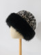 Autumn and winter new leopard print plush fisherman hat for women, thickened windproof, face-friendly, Mongolian style, large head circumference, warm hat
