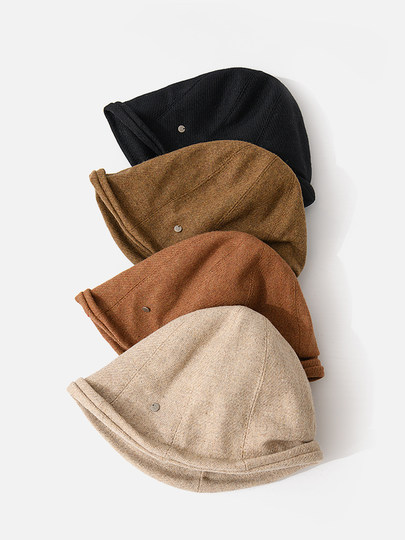 Hat Women's Autumn and Winter New Curly Fisherman Hat Korean Version Showing Face Small Foldable Plain Hat White Hair Covering Versatile Basin Hat