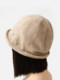 Hat Women's Autumn and Winter New Curly Fisherman Hat Korean Version Showing Face Small Foldable Plain Hat White Hair Covering Versatile Basin Hat