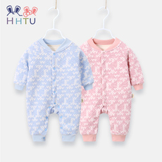Комбинезон, Ползунки, Боди hhtu婴儿夹棉连体衣秋冬外穿宝宝加厚爬服哈衣外出服