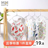 HHTU nữ áo yếm trẻ sơ sinh túi quần áo rắm cotton bé romper những người thân quần áo mùa hè tam giác - Áo liền quần jumpsuit bé gái đáng yêu