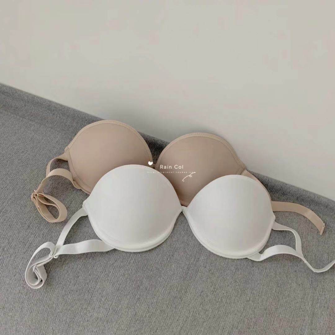 Angrily push this year's exclusive upgraded version of ladies love silicone non-slip bra invisible strapless underwear bra