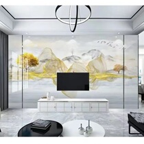 Wood fiber integrated wall panel TV background wall living room sofa decorative panel modern wall board bamboo wall customization