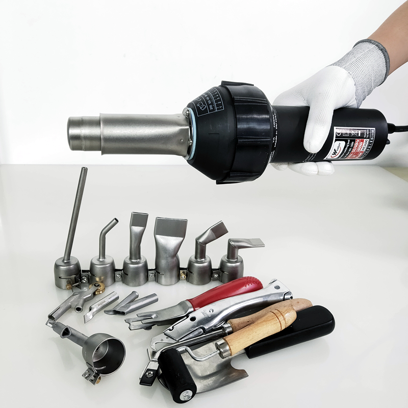 China Taiwan plastic welding gun 1600W tempering welding gun PVC floor PP sheet multi-purpose welding hot air gun
