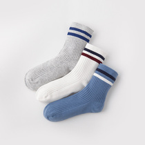 Boys middle tube socks Spring and autumn childrens cotton socks 5 Autumn and winter 6 boys 7 middle and large children 8 primary school socks 9-16 years old