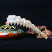 Snow Sea Horn Natural White Buffalo Horn Antistatic Massage Comb Meridians High-end Custom Turtle Keel Comb