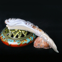 Snow Sea Horn Natural Selection White Water Horn High-end Custom Horn Comb Clean Dragon Tattooed Cloud Handle Comb