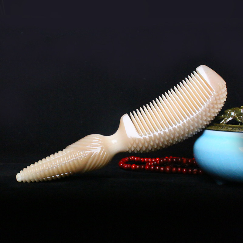 Snow Hai Horn Customized Natural Buffalo Horn Hand - polished Massage Comb Corn Corn Corner Corner Comb