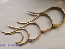 Boutique thrush lark embroidered eye Jade Bird lark slaw bamboo bird cage pure copper adhesive hook handle bird cage accessories