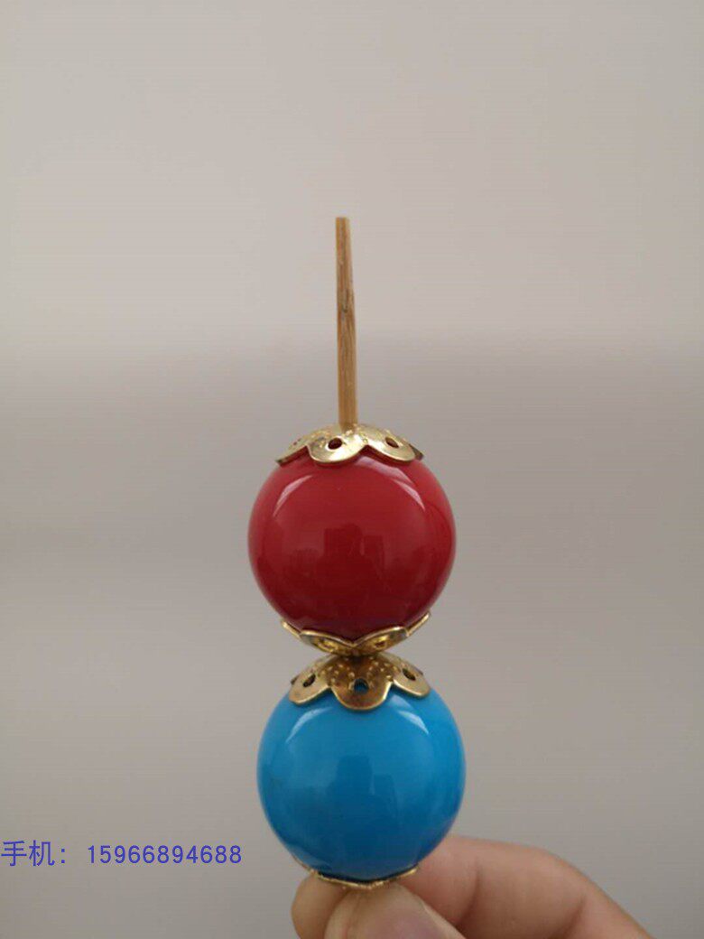 Picture of the eyebrow embroidered bamboo bird cage plastic bead hook hook decorated bird cage accessories