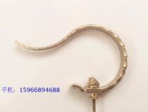 Boutique high-grade thrush bird cage hook brass gold toad embossed Sichuan hook pure handmade bird cage hook accessories