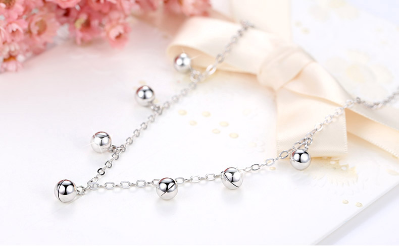 Bai Ruidi S925 vòng chân bạc nữ đơn giản phiên bản tiếng Nhật và Hàn Quốc của món quà đơn giản dành cho sinh viên hoang dã trang sức bằng bạc vòng chân titin ko gỉ